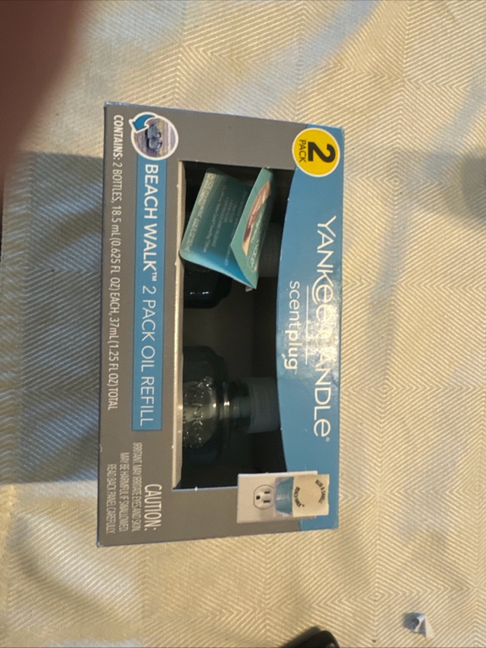 Yankee Candle Beach Walk ScentPlug 2-Pack Teal Blue Refills